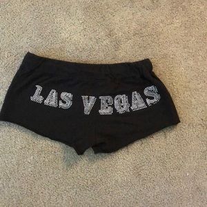 Black Las Vegas bling shorts
